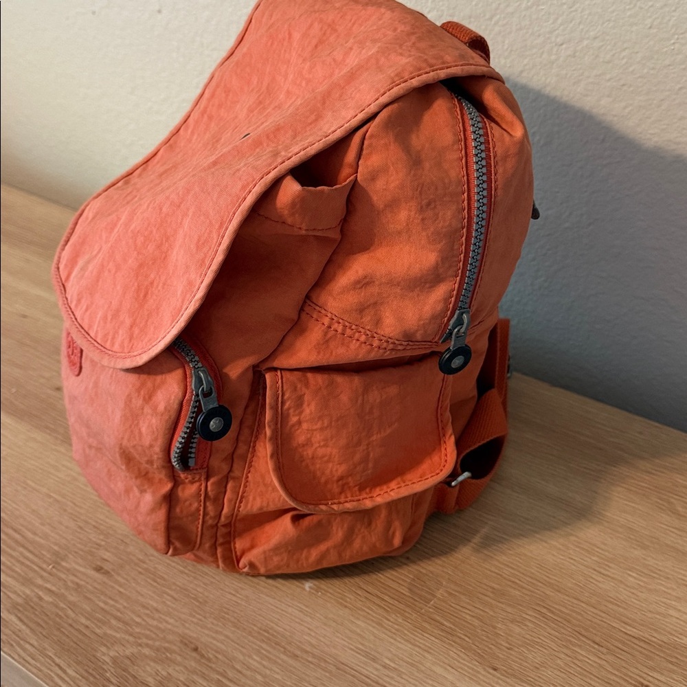 Kipling Orange Everyday Backpack with Interior Zip Pocket - Picture 2 of 5